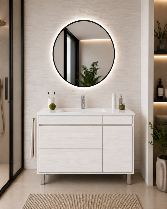 CAPRERA bathroom vanity in Nordic White