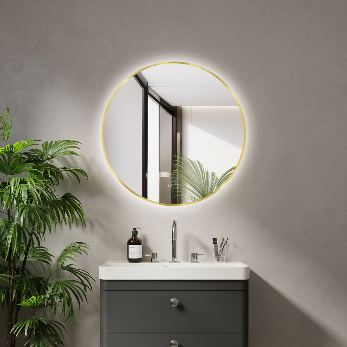 ARES Gold LED Mirror