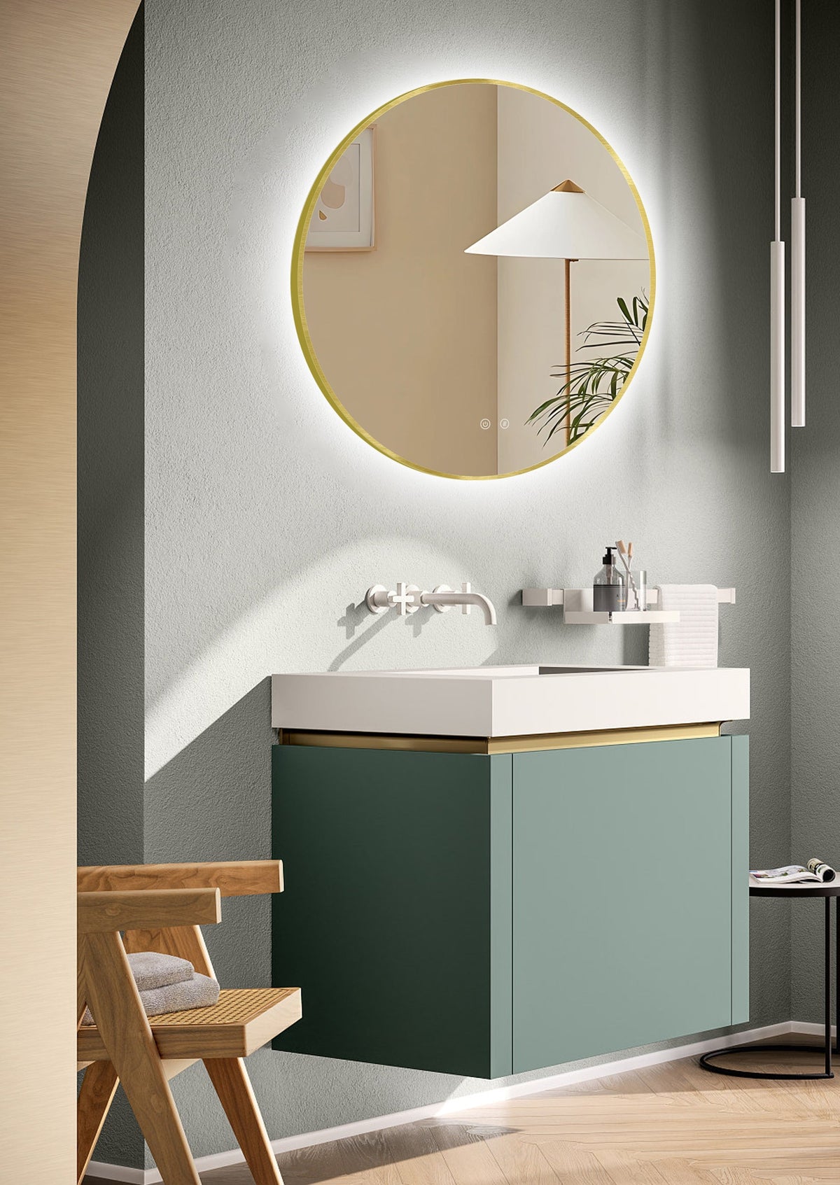 ARES Gold LED Mirror