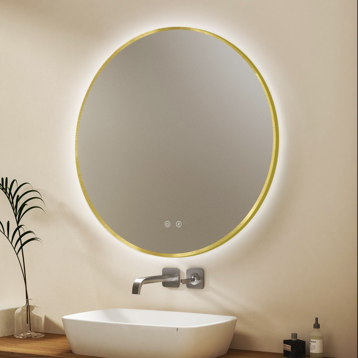 ARES Gold LED Mirror