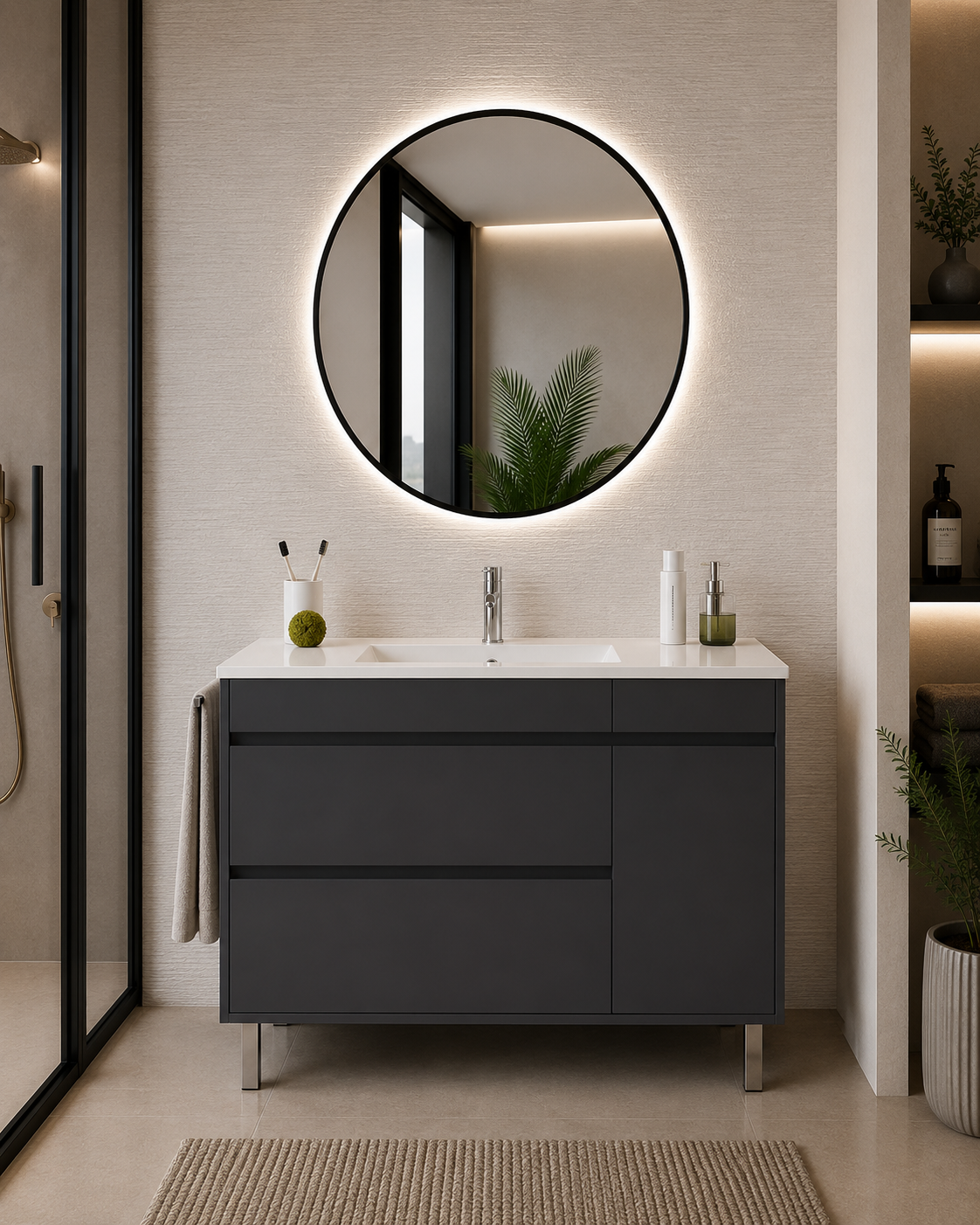 CAPRERA bathroom vanity in Graphite