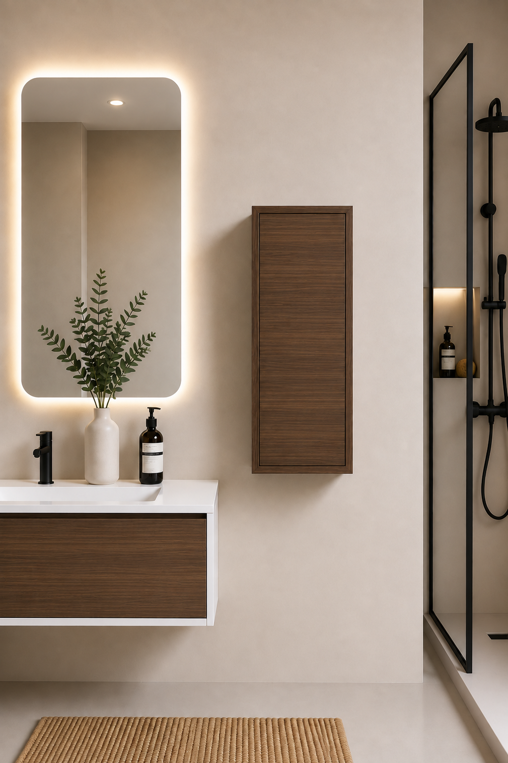 FLORENCIA 70 cm bathroom cabinet, Tea Ash finish