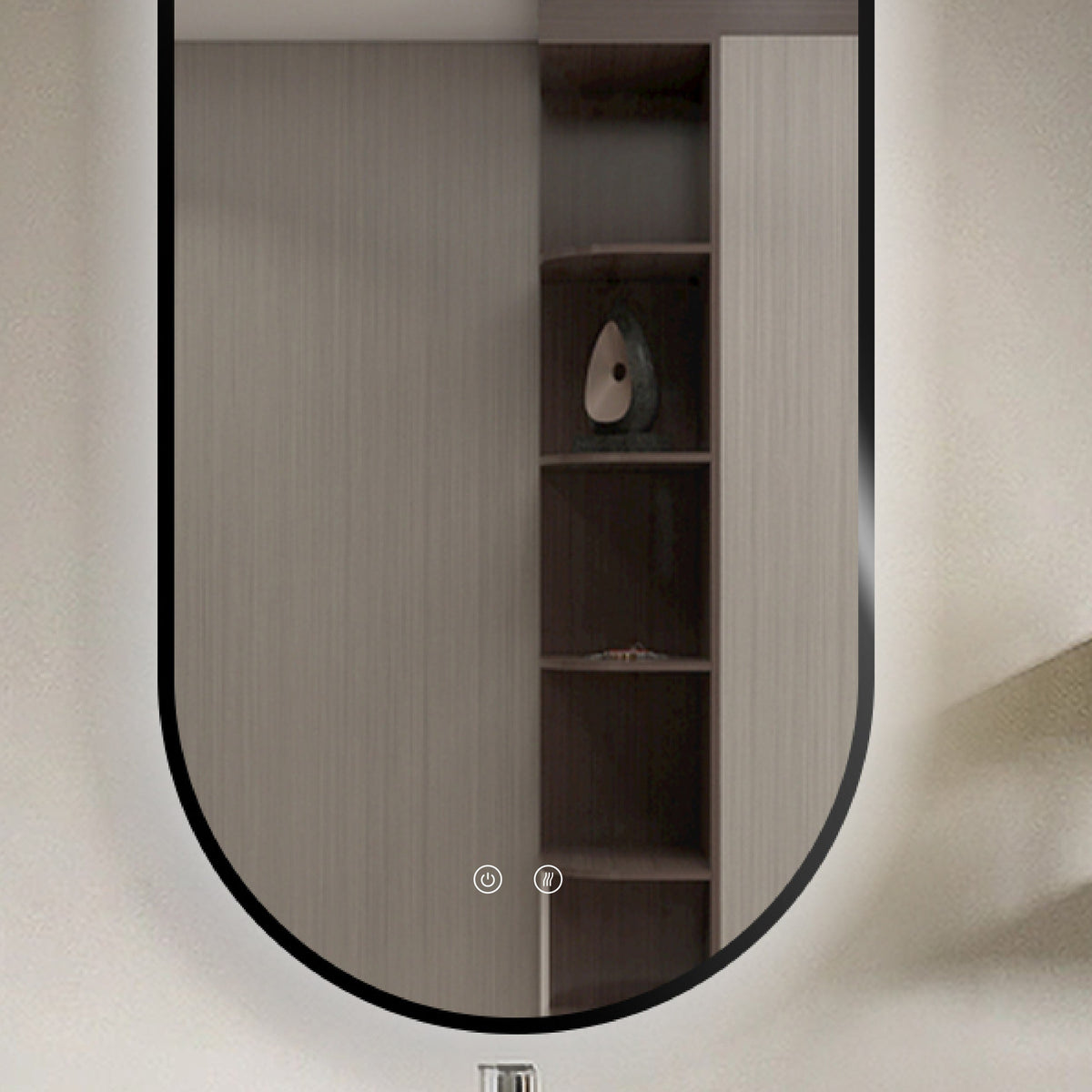 SELENE Gold & Black LED Mirror